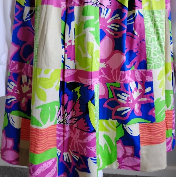 Lilly Pulitzer Classic Pleated Skirt Knee Length Colorful Pockets Size 2 - Picture 5 of 17